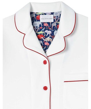 une nana cool 【綿混】ハイゲージダブルエアー 長袖開襟パジャマ MADE WITH LIBERTY FABRIC