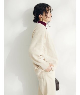 CRAFT STANDARD BOUTIQUE 洗えるコードモールＶネックプルオーバー Ivory
