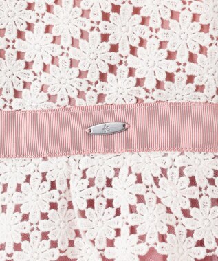 組曲 KIDS 【110-140㎝】フラワーレース ドレス ピンク系