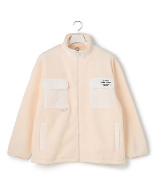 J.PRESS YORK STREET 【UNISEX】フリース フルジップブルゾン アイボリー系