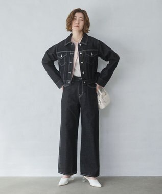 WEGO 【SETUP対応アイテム】デニムジャケット デニムブラック