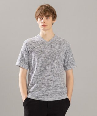 JOSEPH HOMME シャイニースラブブークレ ニットTシャツ ライトグレー系