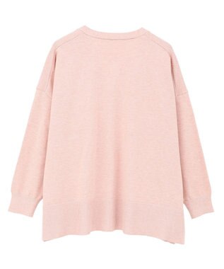AMERICAN HOLIC 【WEB限定】バイパチVネックルーズカーディガン Pink