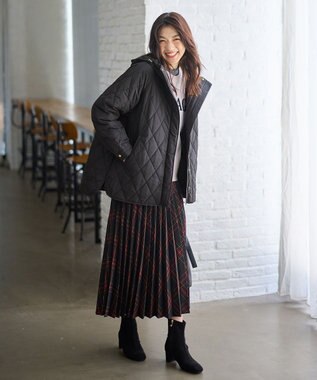 ANY 【洗濯機可/撥水】ダイヤキルトブルゾン ブラック