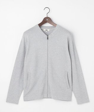 JOSEPH ABBOUD 【サステイナブル・オーガニックコットン使用】オーガニッククールニットジップ カーディガン ライトグレー系