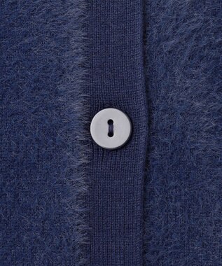 ANY L フェザーカーディガン×ニットスカートセットアップ ネイビー