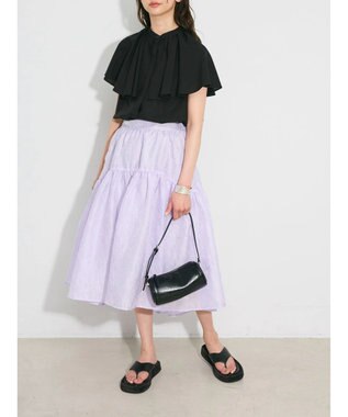 Green Parks ジャガードボリュームスカート Purple