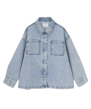 Green Parks デニムシャツブルゾン Light Indigo