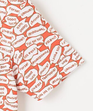 23区GOLF 【MEN】【吸水速乾/UVカット】YELL総柄プリントポロシャツ オレンジ系5