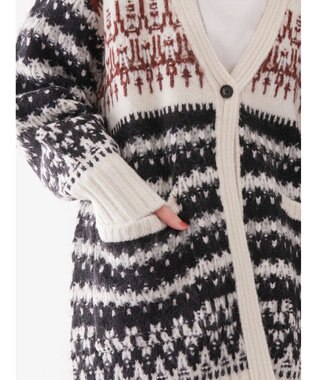 AMERICAN HOLIC フェアアイル柄ニットカーディガン Brown