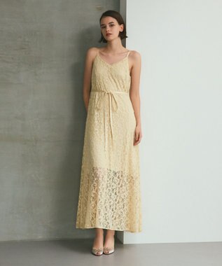 GRACE CONTINENTAL レースキャミドレス ベージュ