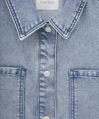 Green Parks デニムシャツブルゾン Light Indigo