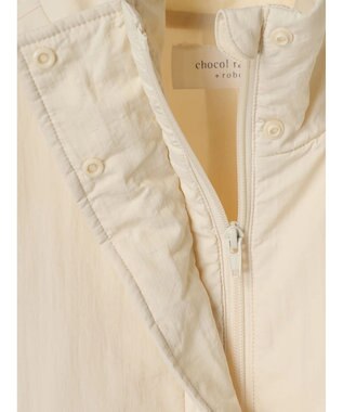 Green Parks 中わたスタンドカラーミドル丈ブルゾン Ivory