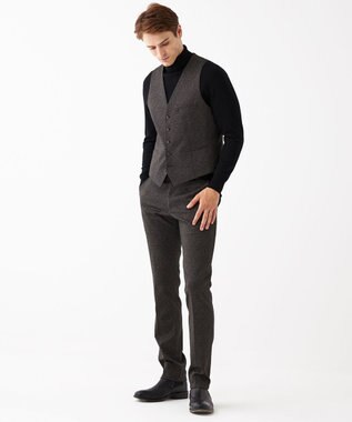 JOSEPH ABBOUD 【キングサイズ】ツィーディジャージー ベスト グレー系7