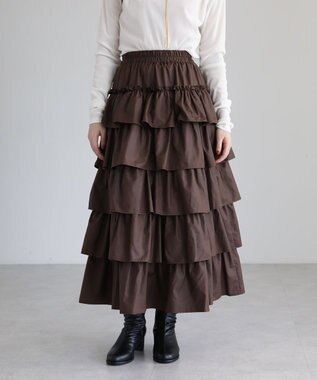 Green Parks ・ＳＵＧＡＲ　ＳＰＯＯＮ　レザーライクティアードスカー