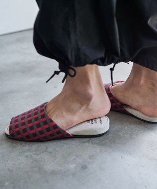 LOOM&SPOOL GeoVis吊り込みスリッパ レッド