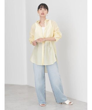 earth music&ecology ＢＩＧシアーシャツ Yellow