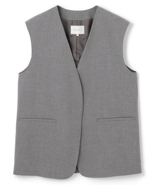 BEIGE， 【セットアップ対応・VERY 11月号掲載】ZEPHYR / ウールライクノーカラージレ Top Gray