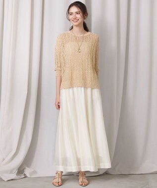 23区 【SLOW/一部店舗限定】エアリーフレア スカート オフホワイト