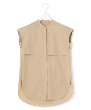 ICB L 【接触冷感・UVカット・撥水・洗える】 プルーフ4WAYタフタ ブラウス ベージュ系