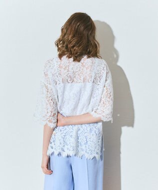 GRACE CONTINENTAL レースコンビシャツ ホワイト
