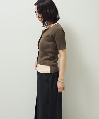 Green Parks ・Ｐｅｔｉｔ　Ｆｌｅｕｒ　バイカラーレイヤードニット Brown