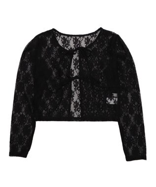WEGO レースリボンカーディガン ブラック