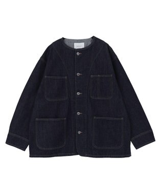 AMERICAN HOLIC ノーカラーデニムカバーオール One Wash