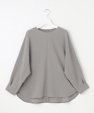 自由区 【洗える】ハイツイストプルオーバー ブラウス グレー