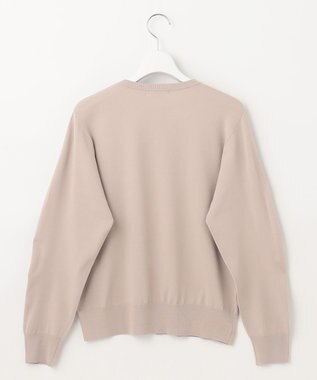 J.PRESS LADIES 【洗える】レーヨンエリートストレッチ クルーネック カーディガン ベージュ系