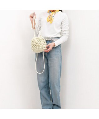 UNBILLION カシュカシュ cachecache / クロッシェミニ巾着バッグ アイボリー