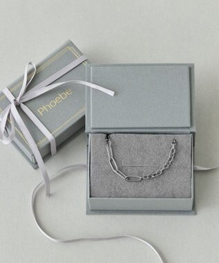 Phoebe 【金属アレルギー対応】チャンキーミックスチェーンブレスレット　シルバー/サージカルステンレス シルバー