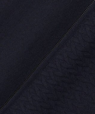 JOSEPH ABBOUD 【サステイナブル・オーガニックコットン使用】オーガニッククールニットジップ カーディガン ネイビー系