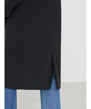 AMERICAN HOLIC 中空ＦＩＢＥＲドロップショルダーチェスターコート Black