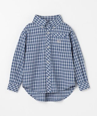 J.PRESS KIDS 【110-130cm】オックス チェックシャツ ブルー系3