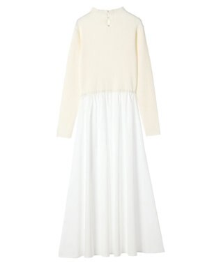 Green Parks AnriettMusee  リブニットドッキングワンピース Off White