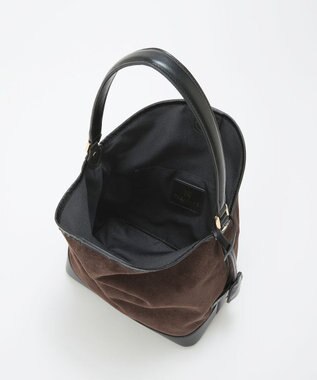 TOPKAPI 【TREASURE TOPKAPI】スエード レザーコンビ ワンショルダーバッグ チャーム付き チョコレート