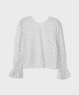 GRACE CONTINENTAL モチーフチュールブラウス ホワイト