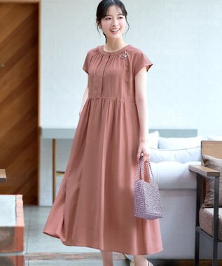 Tiaclasse ギャザーシャツワンピース