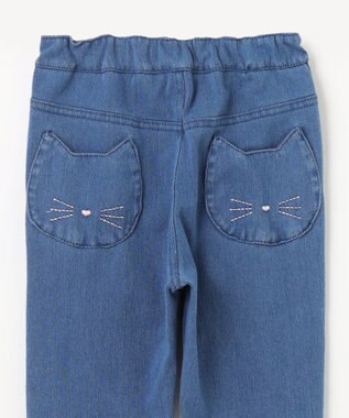 ANY KIDS カット デニム パンツ ブルー