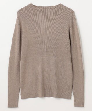 ANY 【洗濯機可】ボトルネック リブニット モカ