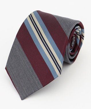 J.PRESS MEN スパンシルク レジメンタル柄ネクタイ サックスブルー系2