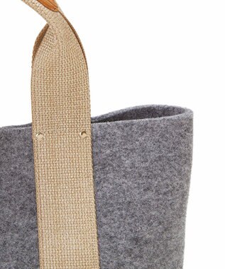 TOPKAPI 【TREASURE TOPKAPI】イタリアンフェルト ラメテープ トートバッグ 2023 グレー