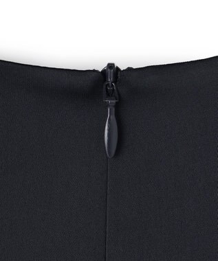 23区 L 【APPLAUDIR】クリアダブルサテン フリルデザイン ブラウス ネイビー系