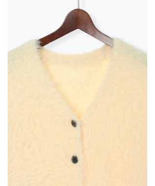 Te chichi シャギーVネックカーディガン イエロー