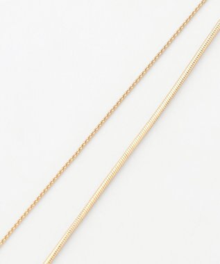 自由区 【3WAY】ストーンバーダブルネックレス マットゴールド