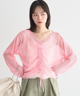 earth music&ecology フロントドロストシアープルオーバー