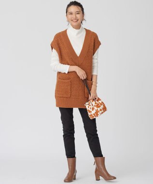 23区 【CLASSY.12月号掲載】カウヘアー ミニ巾着 バッグ ホルスタインプリント