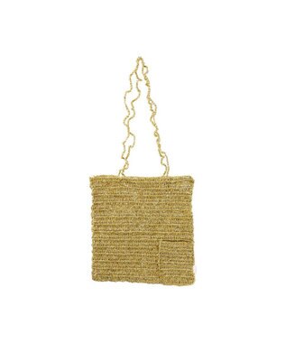 ROOTOTE 1091【手編みカゴバッグ風】SC.トール.クロッシュメタリック-A 01：ゴールド