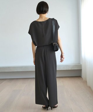 UNFILO サマーセットアップ Tブラウス チャコール